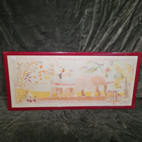 Elefanti dipinto vintage - dipinto, su
