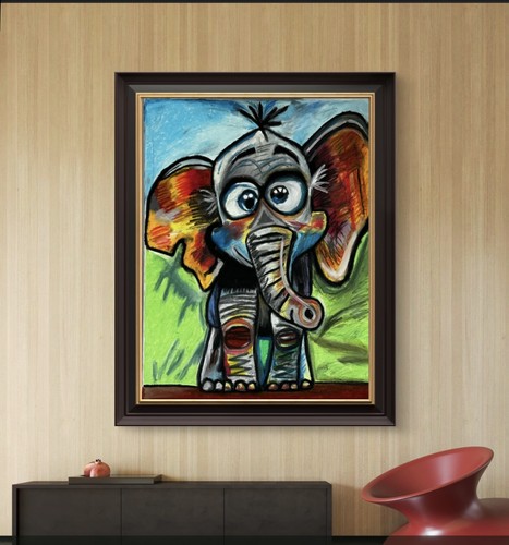 Elefante colorato stilizzato - elefante,