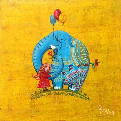 Quadro originale naive art - quadro,